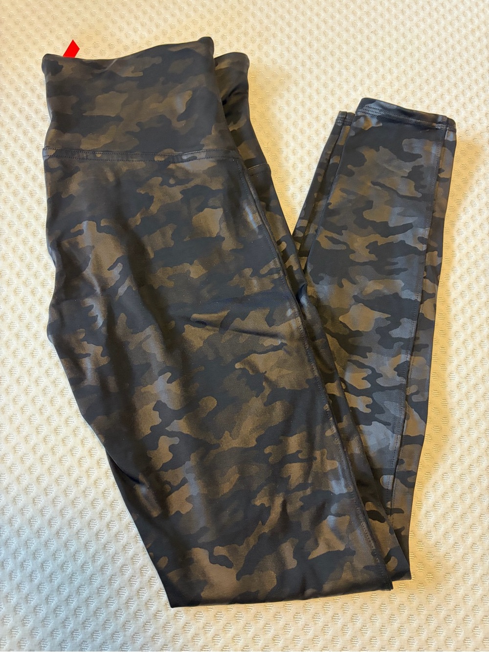 SPANX Black & Gray Camo High-Rise Leggings